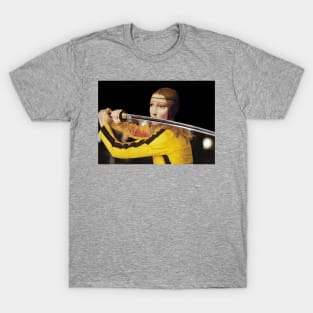 Leonardo Da Vinci's Lady with an Ermine & Beatrix Kiddo (Black Mamba) from Kill Bill T-Shirt